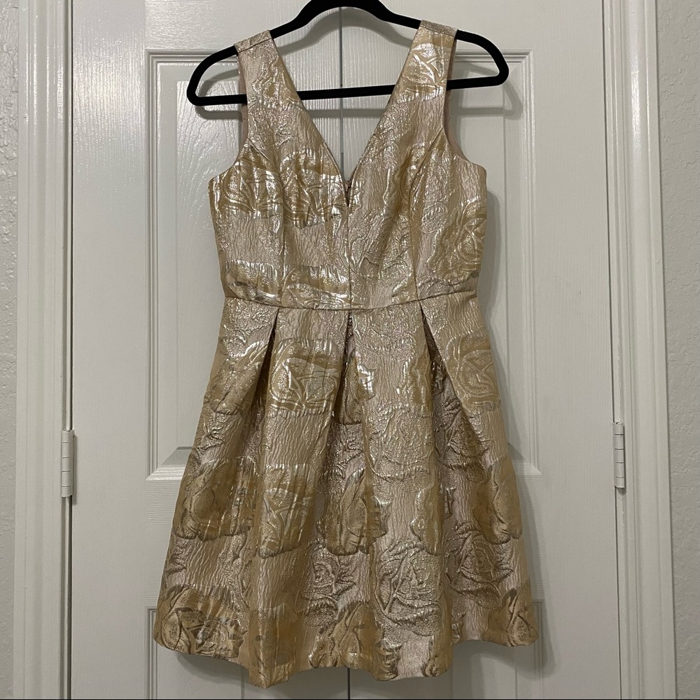 Gold Mini Dress Womens Size Small